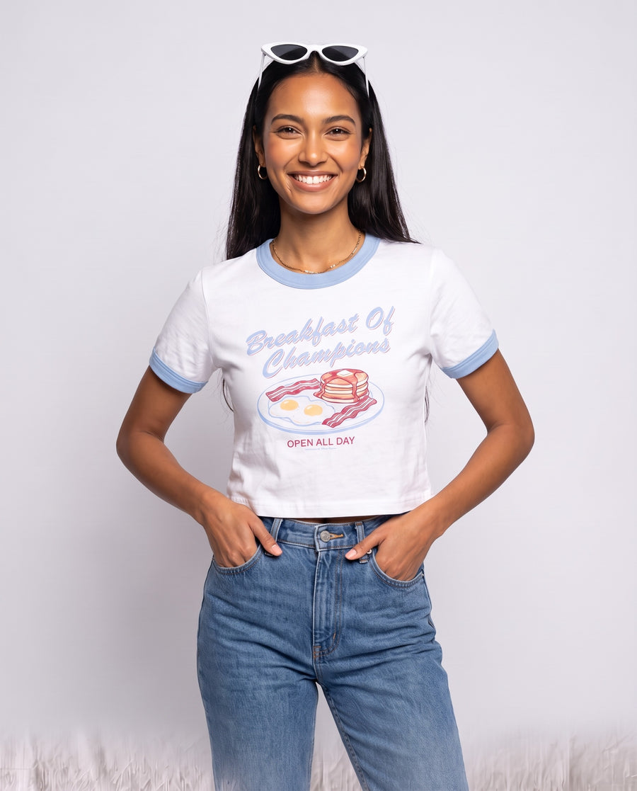 Breakfast Of Champions Baby Ringer Tee
