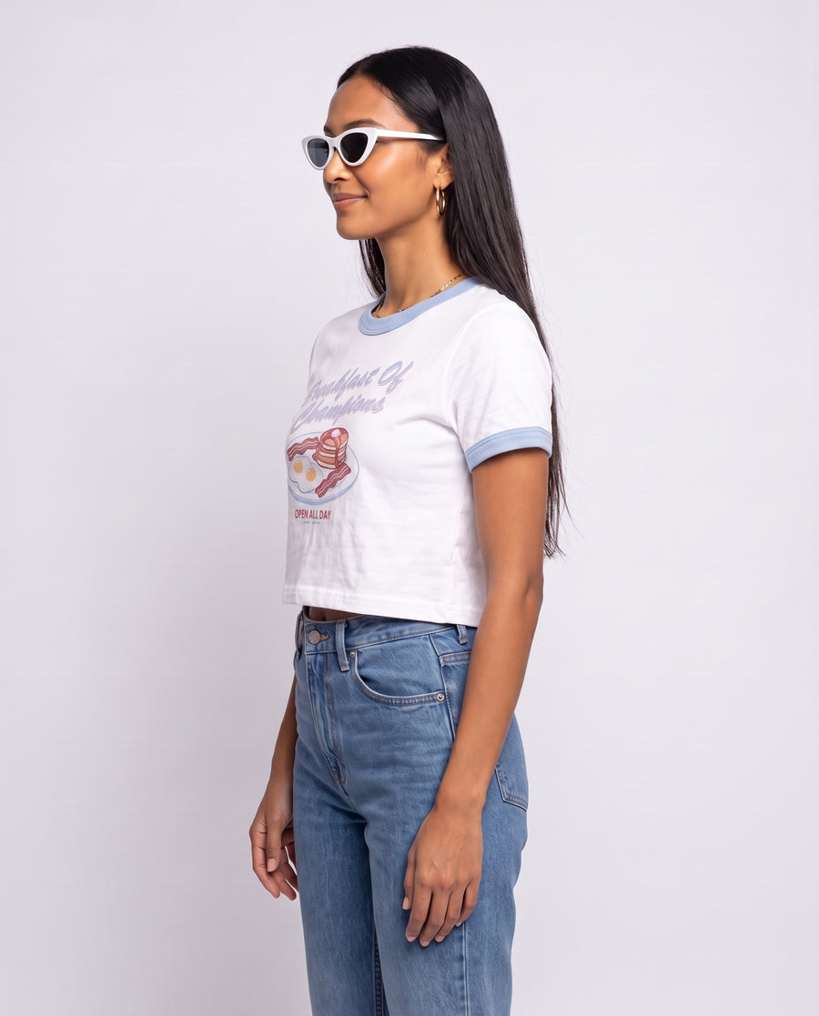Breakfast Of Champions Baby Ringer Tee
