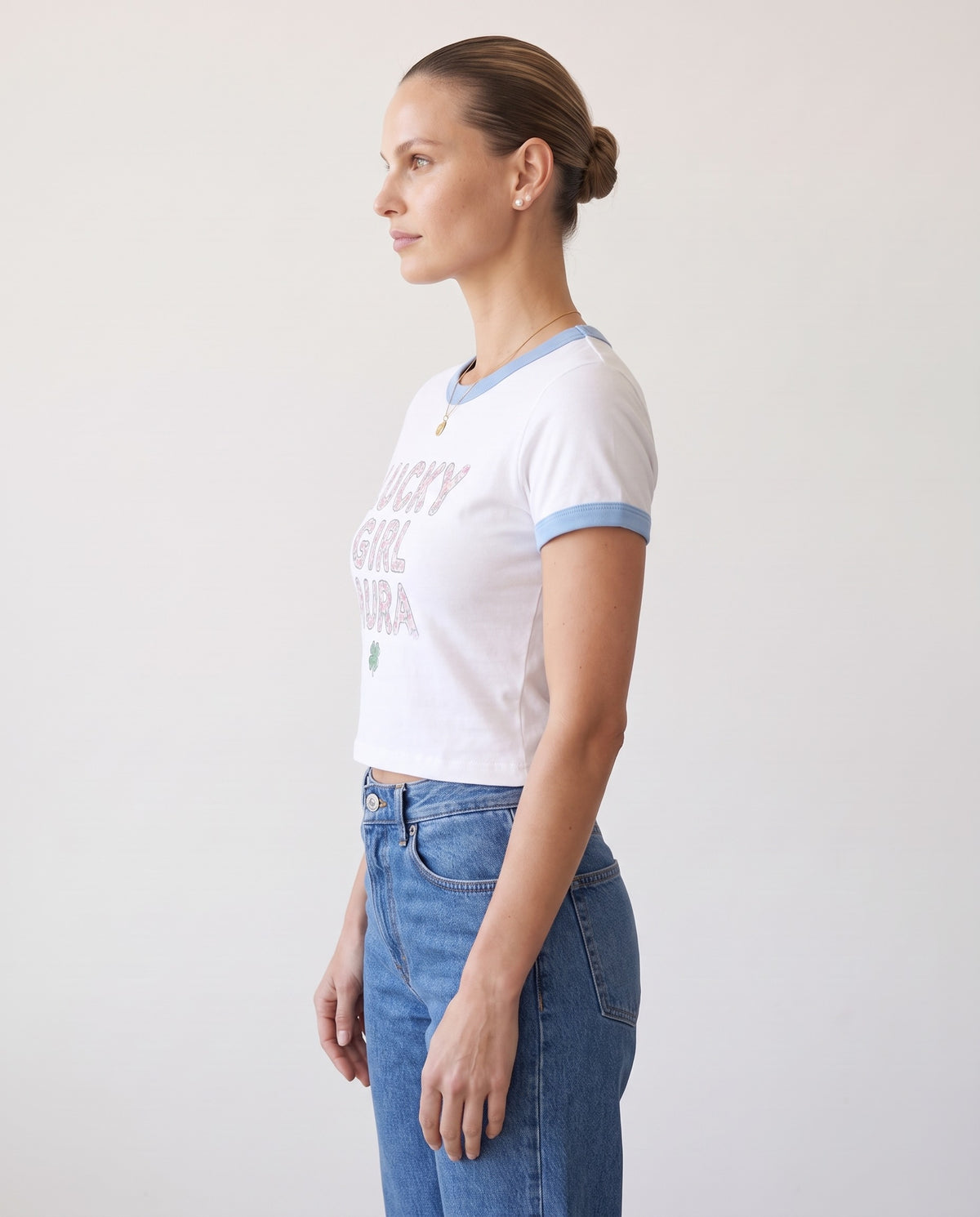 Lucky Girl Aura Baby Ringer Tee