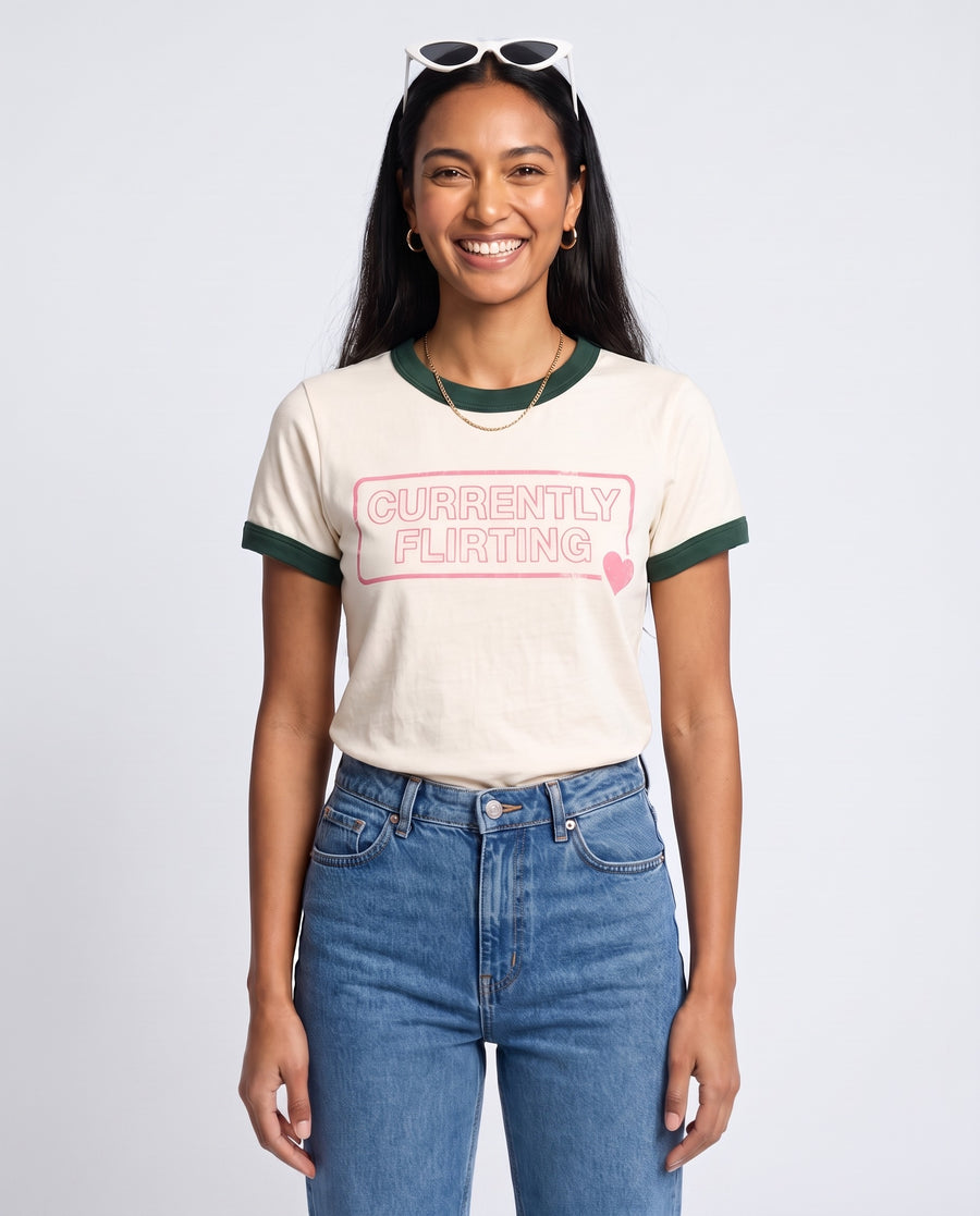 Currently Flirting Ringer Tee