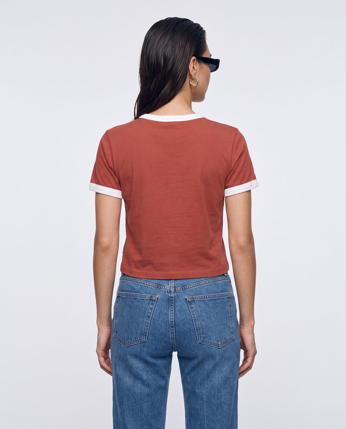 I Peaked At Breakfast Baby Ringer Tee · Red