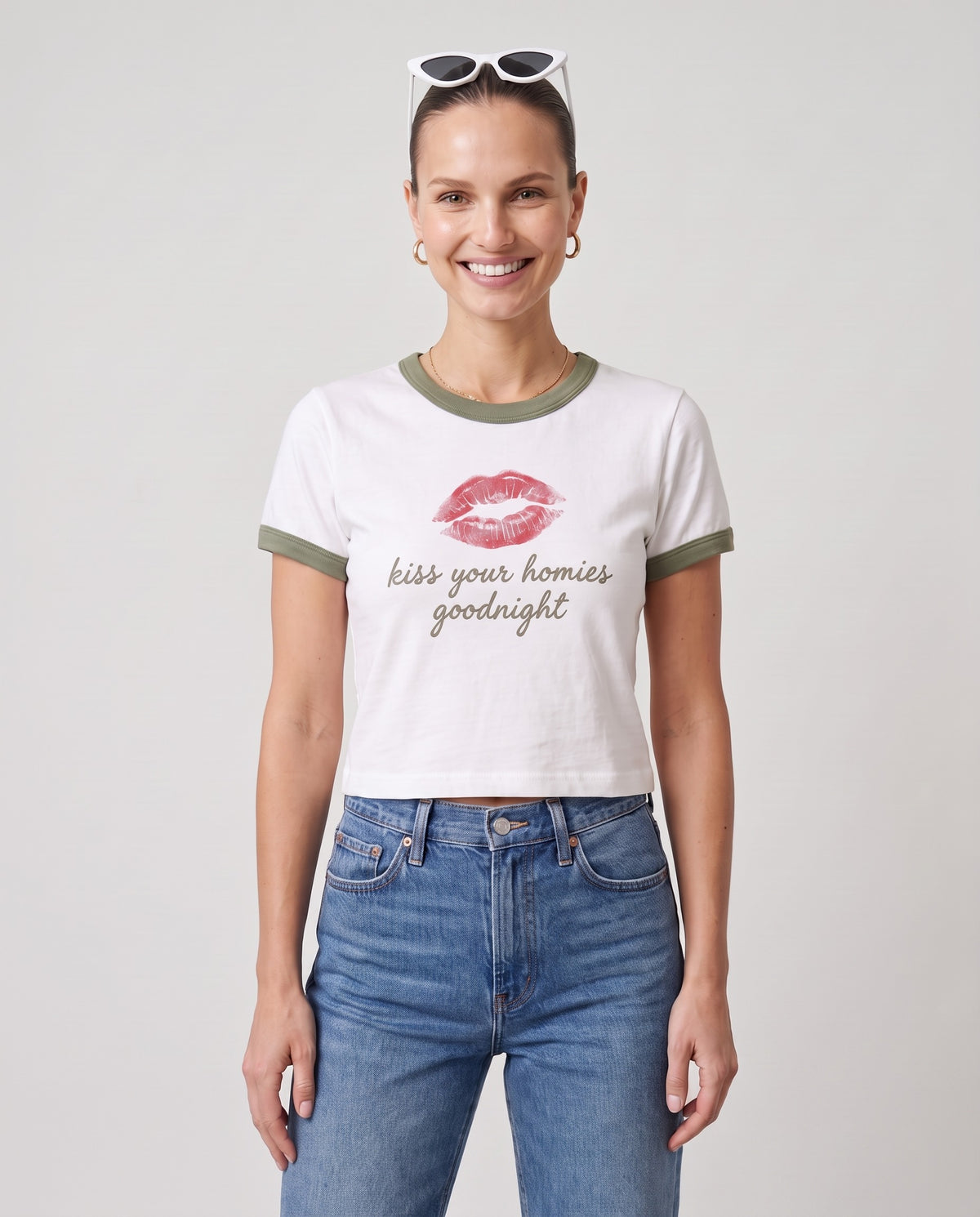 Kiss Your Homies Goodnight Baby Ringer Tee