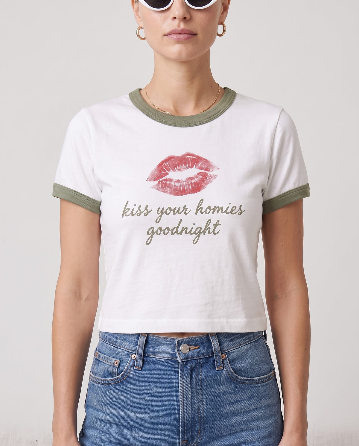 Kiss Your Homies Goodnight Baby Ringer Tee