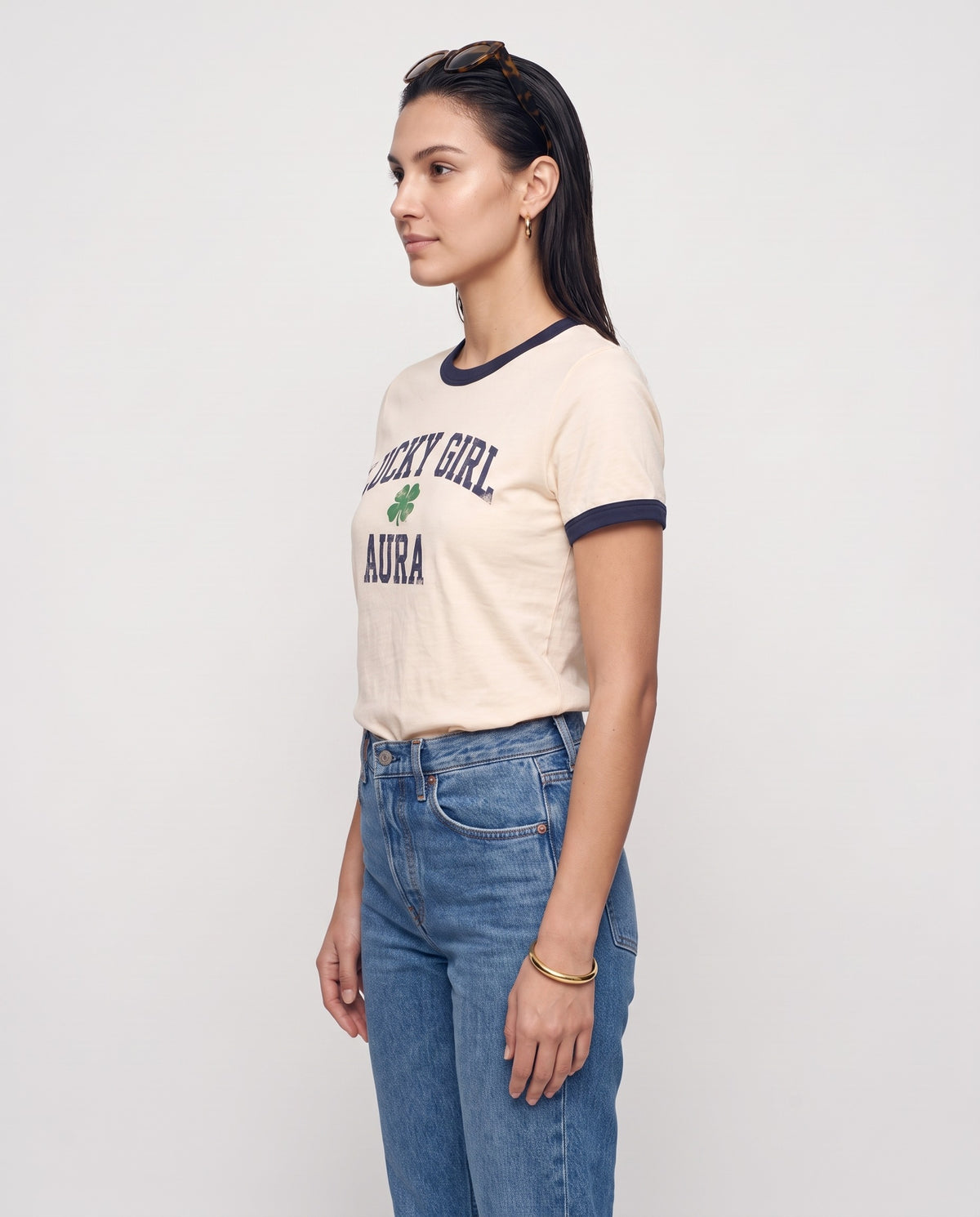 Lucky Girl Aura Ringer Tee