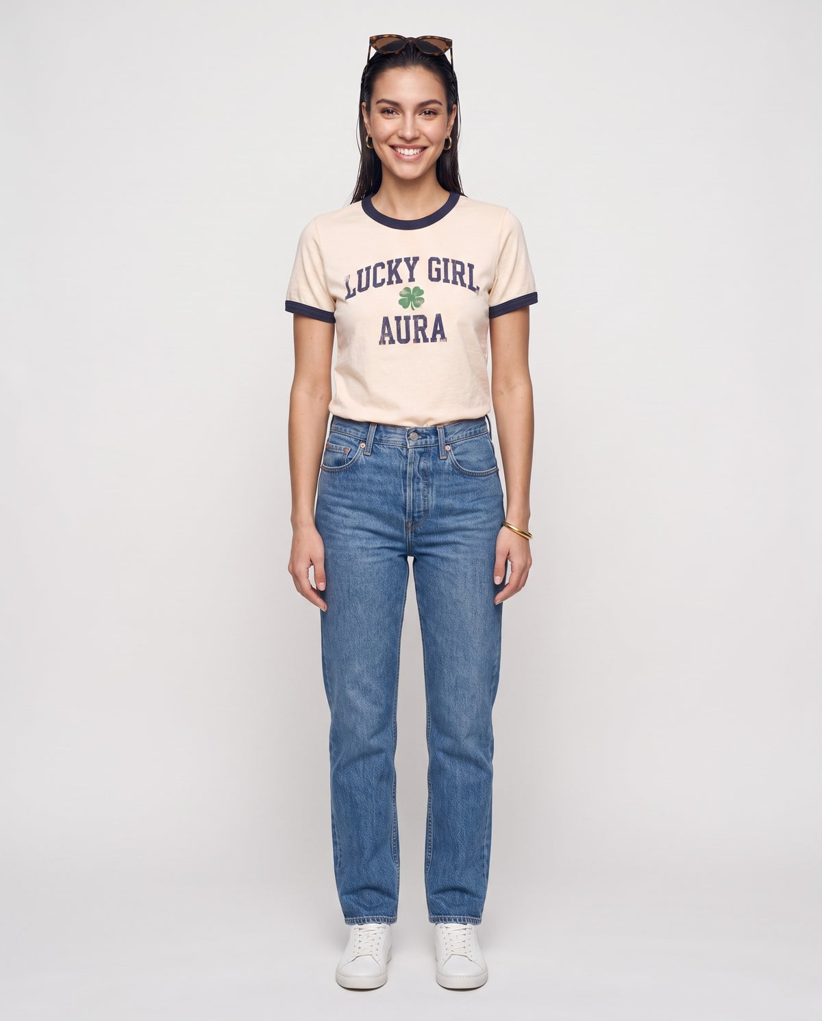 Lucky Girl Aura Ringer Tee