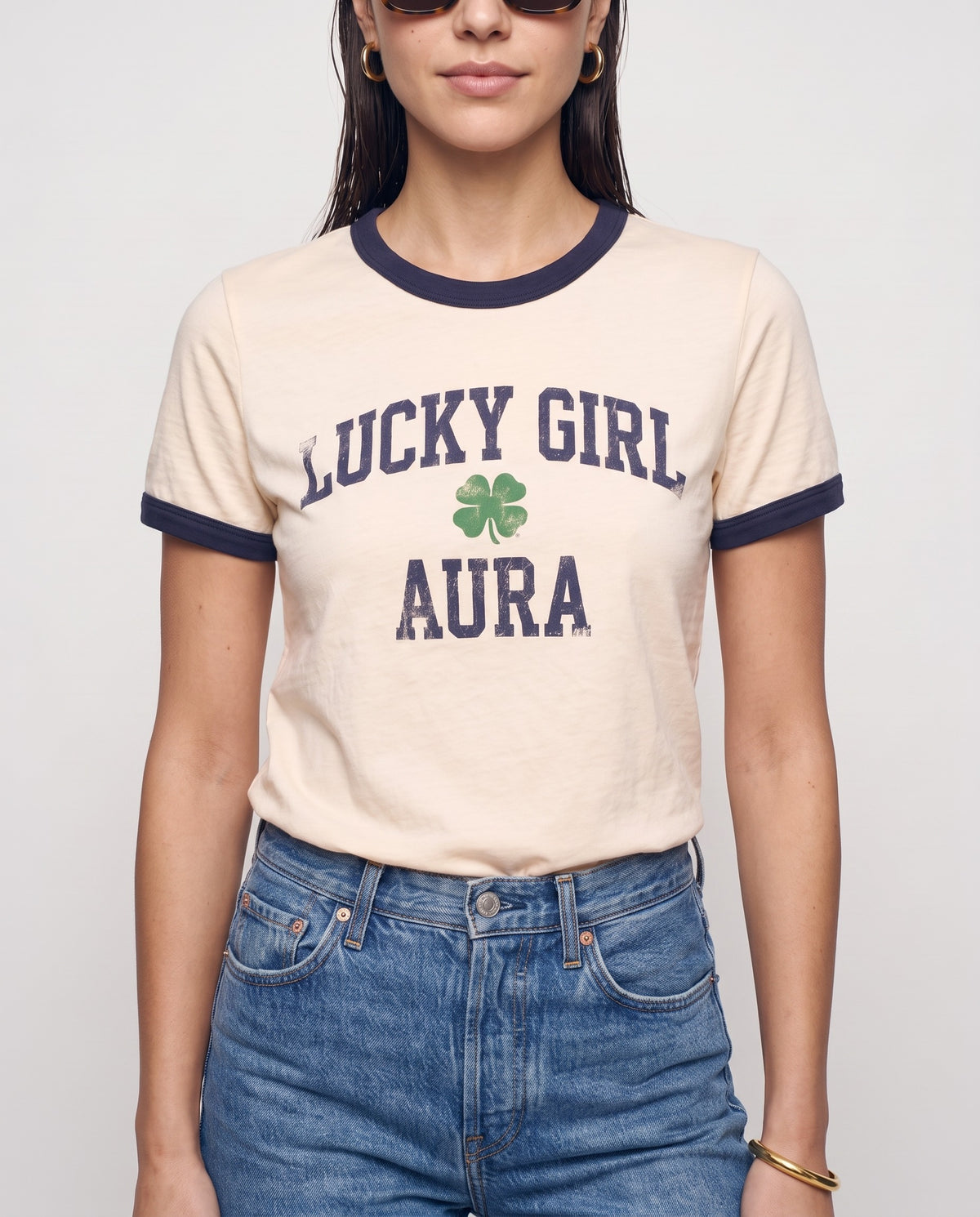 Lucky Girl Aura Ringer Tee
