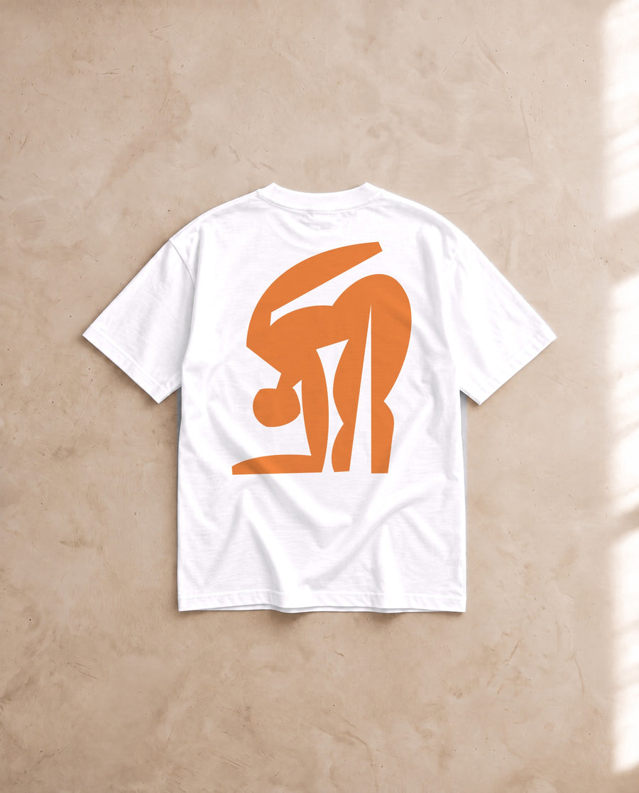 Femme Bending Tee · Mikey Freedom x Tee Cartel · Orange Ink