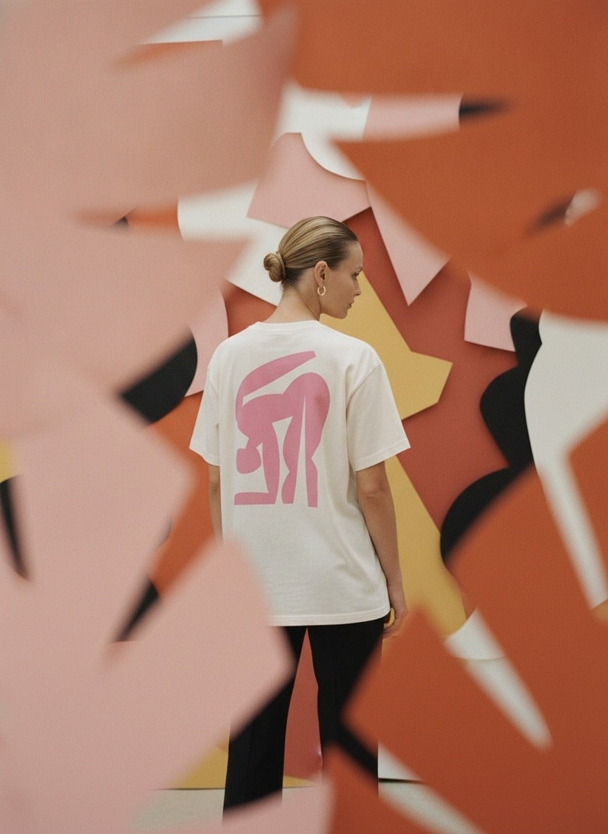 Femme Bending Tee · Mikey Freedom x Tee Cartel · Pink Ink