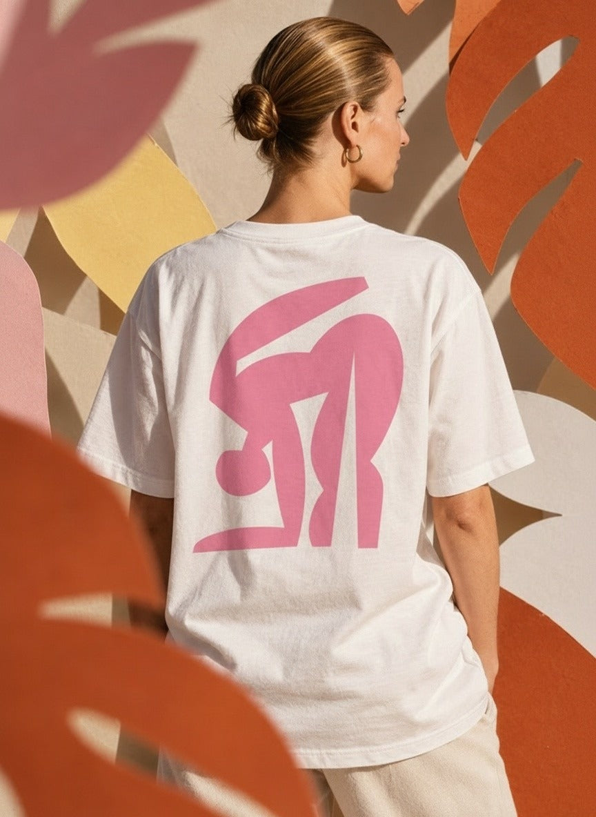 Femme Bending Tee · Mikey Freedom x Tee Cartel · Pink Ink