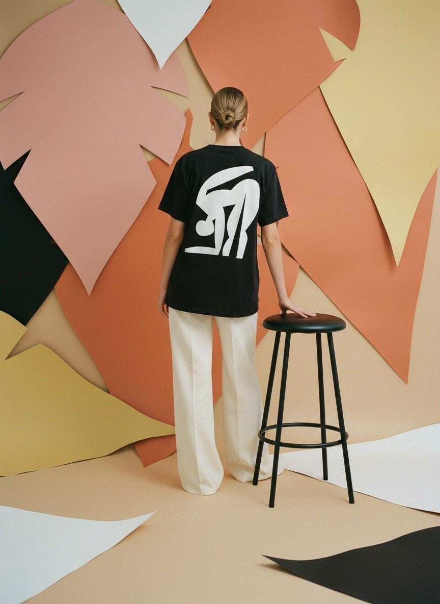 Femme Bending Tee · Mikey Freedom x Tee Cartel · White Ink