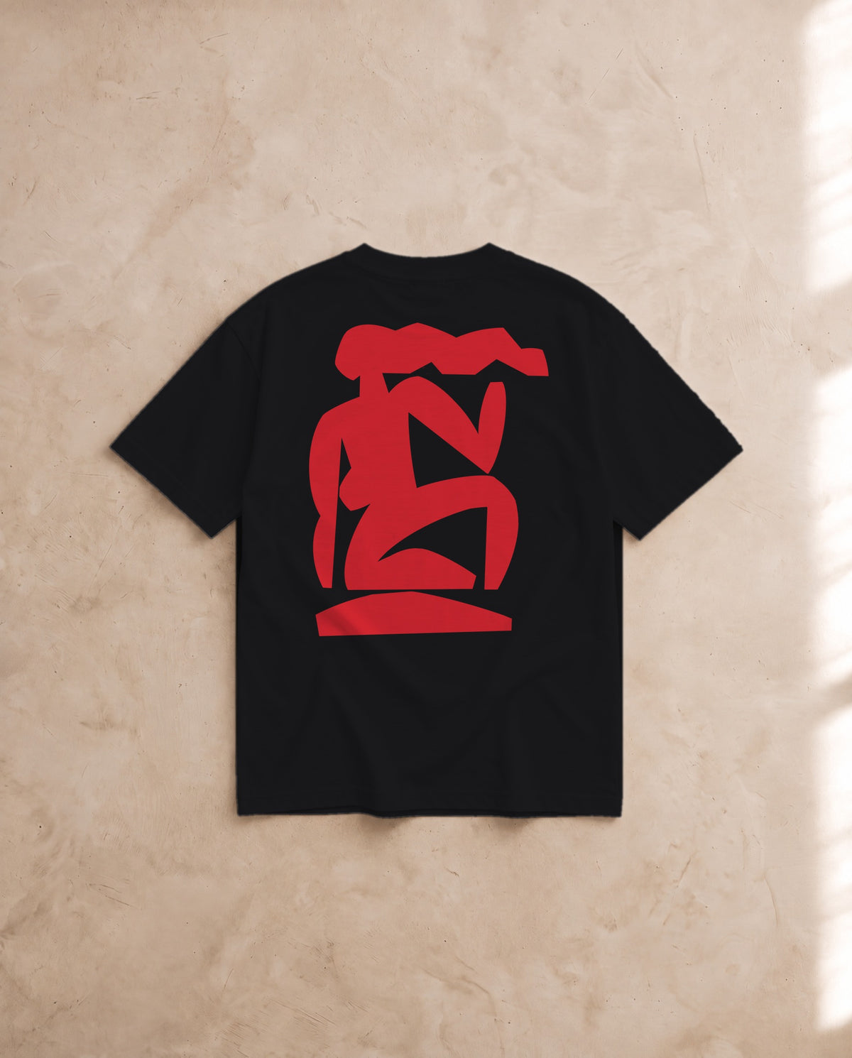 Femme Seated Tee · Mikey Freedom x Tee Cartel · Red Ink