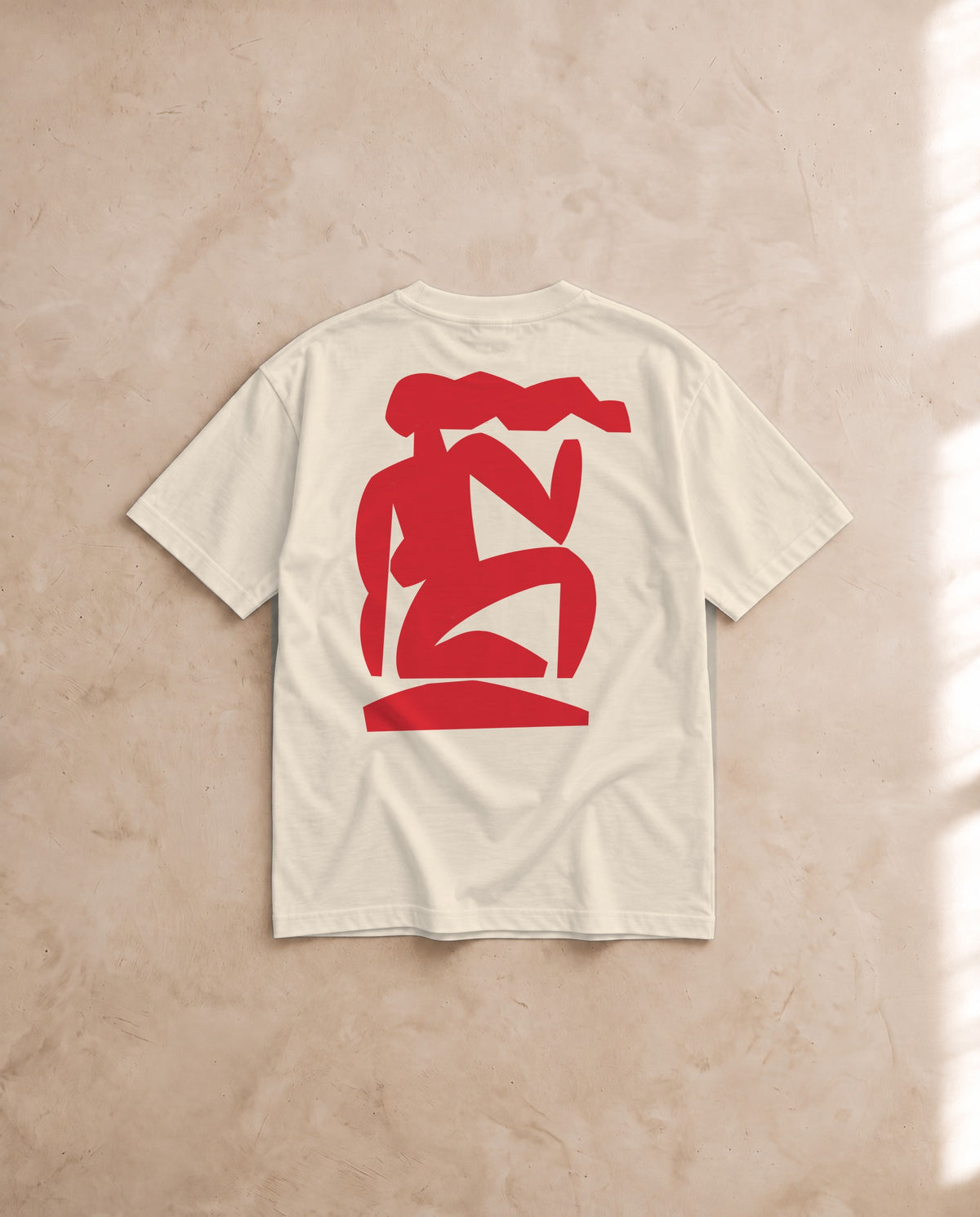 Femme Seated Tee · Mikey Freedom x Tee Cartel · Red Ink