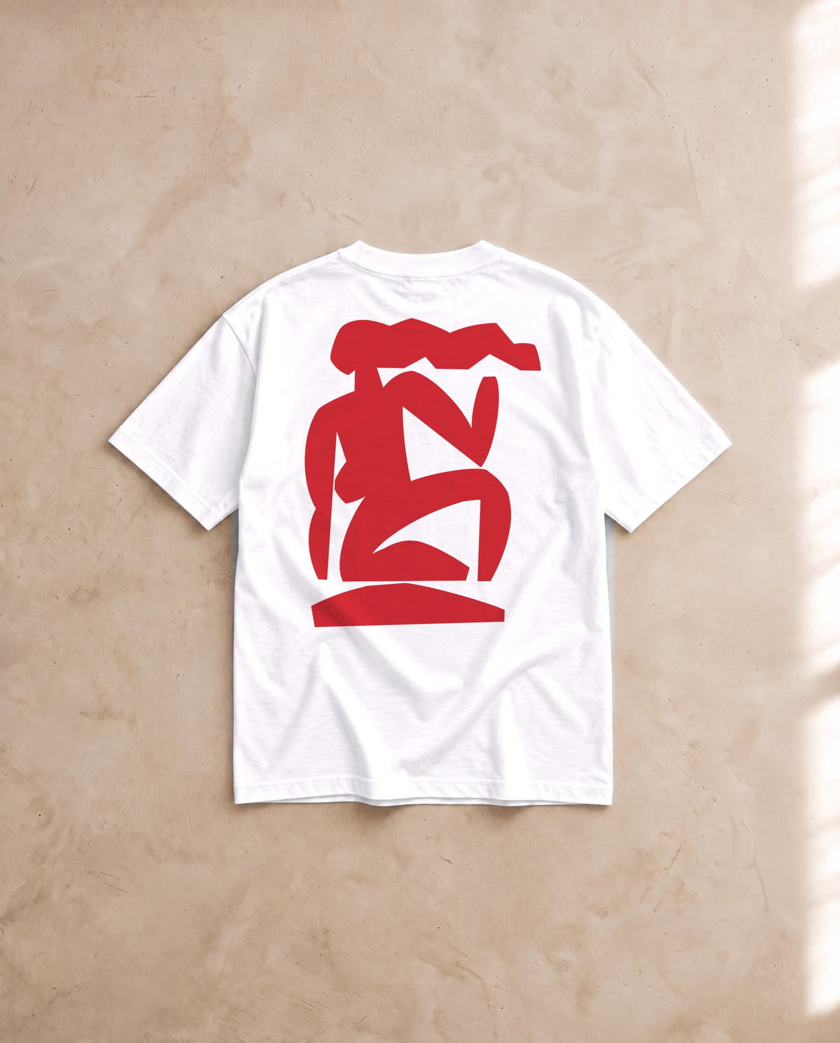 Femme Seated Tee · Mikey Freedom x Tee Cartel · Red Ink