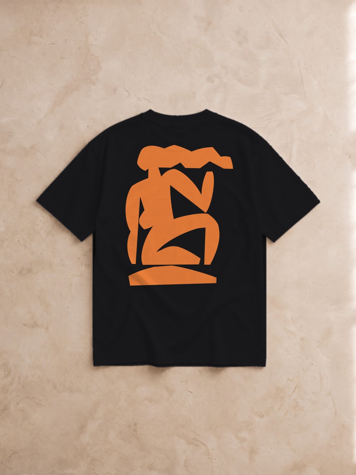 Femme Seated · Orange Ink
